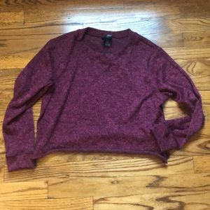 Agnes & Dora burgundy crop pullover